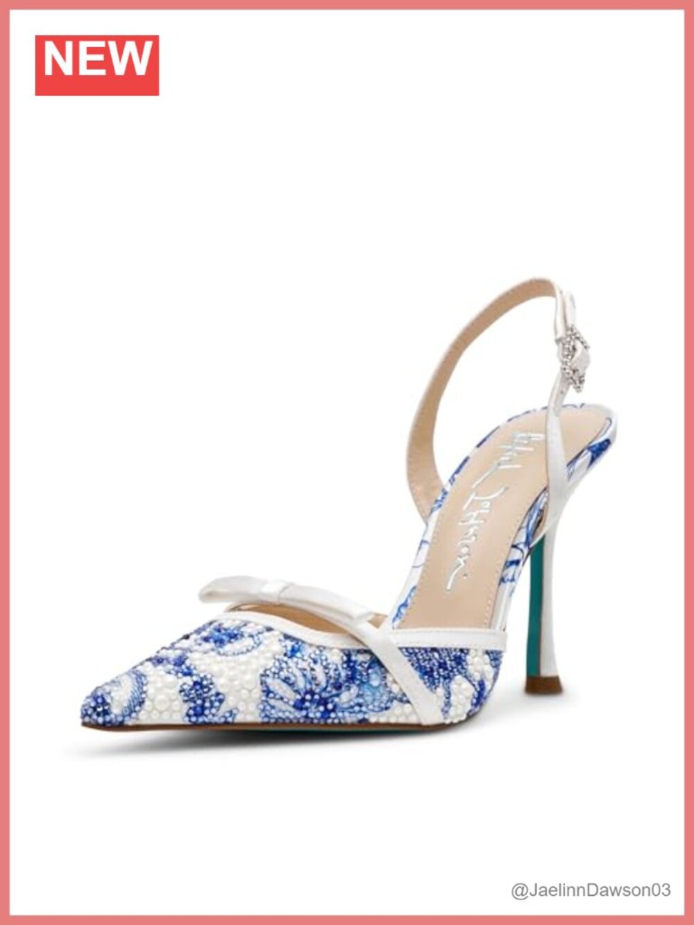 Betsey Johnson Roza Slingback Stiletto Heel Pointed Toe Pump